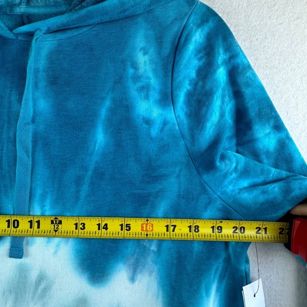 NWT LIVI by Lane Bryant Sweater 14/16 Tie Dye Hood Athleisure Lounge Beach 1X - Picture 5 of 10